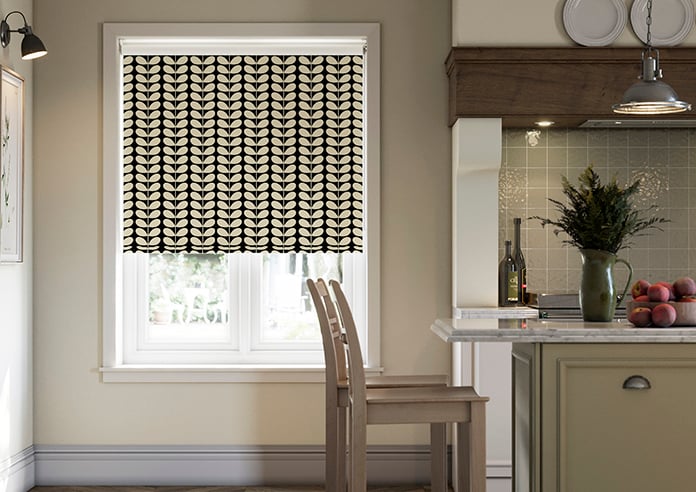 Orla Kiely Solid Stem, Black - Twist&Fit Roller Blind - Image 3